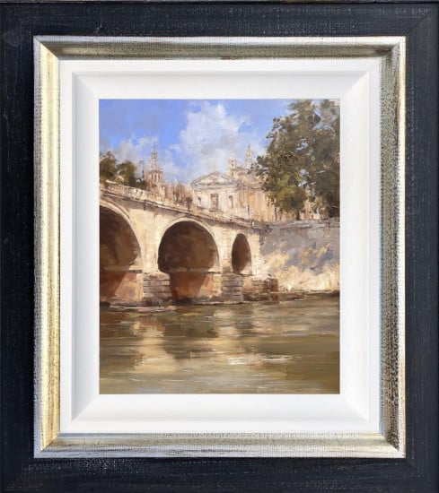 Ponte Cavour Bridge, Rome - Original - Framed Ponte Cavour Bridge, Rome - Original - Framed