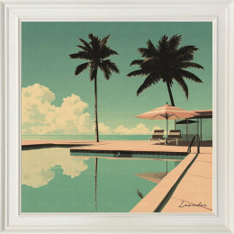 Poolside Reflections - Framed