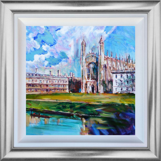 Punting Past Kings - Original - Framed Punting Past Kings - Original - Framed