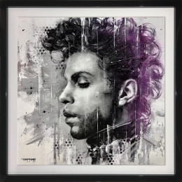 Purple Rain - Original - Black Framed