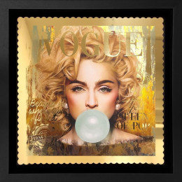 Queen Of Pop - Golden Stamp Miniature - Framed