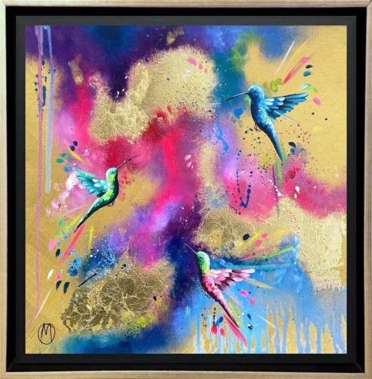 Rainbow In Flight II - Original - Framed Rainbow In Flight II - Original - Framed