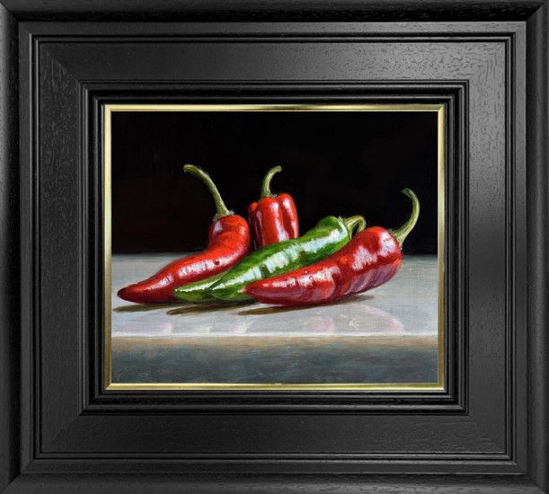 Red And Green Chillies - Original - Framed Red And Green Chillies - Original - Framed
