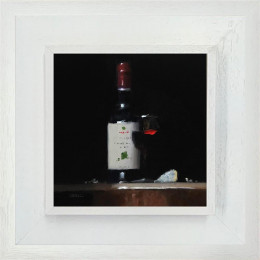 Red Wine And Cheese - Original - Framed