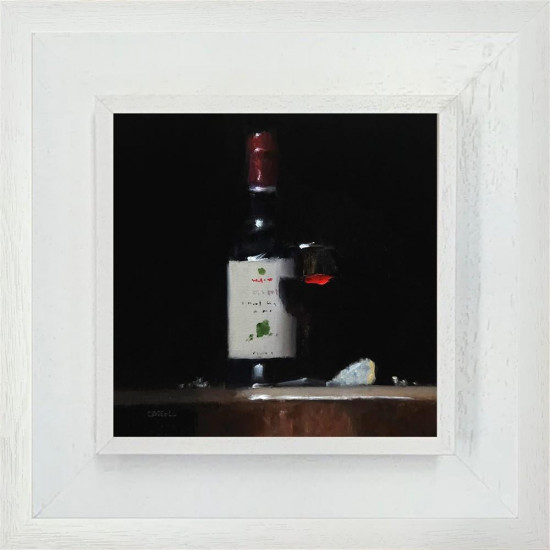 Red Wine And Cheese - Original - Framed Red Wine And Cheese - Original - Framed