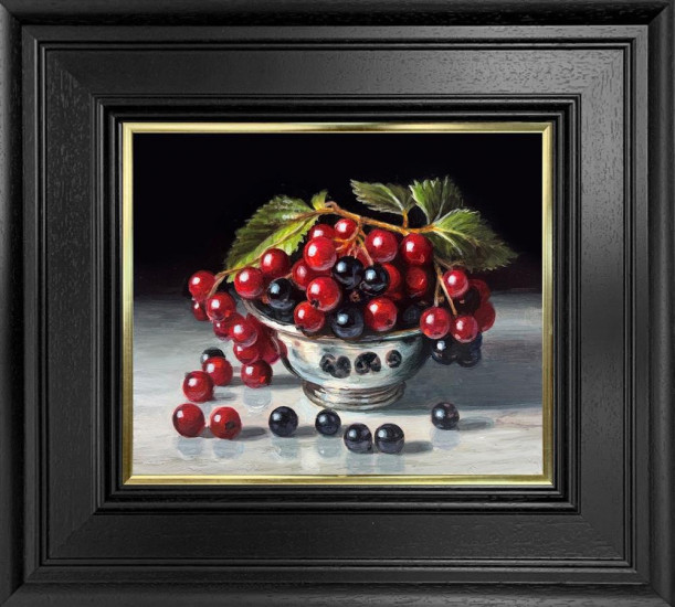 Redcurrants And Silver Bowl - Original - Framed Redcurrants And Silver Bowl - Original - Framed
