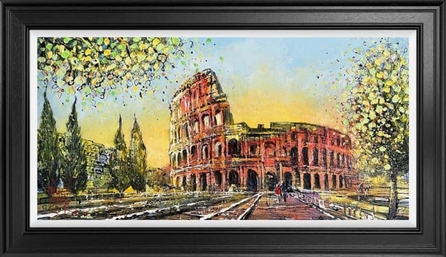 Rome's Evening Glow - Original - Framed Rome's Evening Glow - Original - Framed