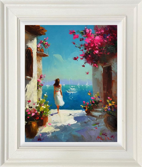 Roses Over The Waters - Original - Framed Roses Over The Waters - Original - Framed