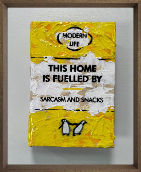 Sarcasm And Snacks - Mini 3D Storybook - Original - Framed Sarcasm And Snacks - Mini 3D Storybook - Original - Framed