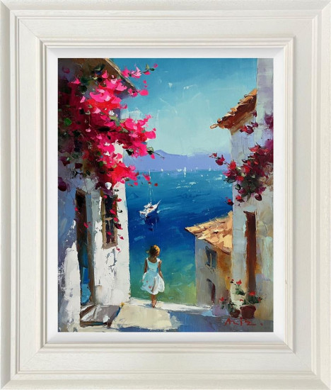 Serenade Of The Sailboats - Original - Framed Serenade Of The Sailboats - Original - Framed