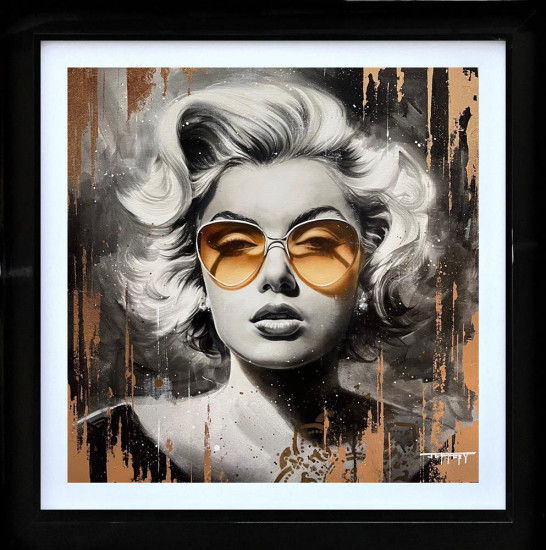 Shades Of Gold - Original - Black Framed