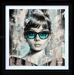 Shades Of Teal - Original - Black Framed