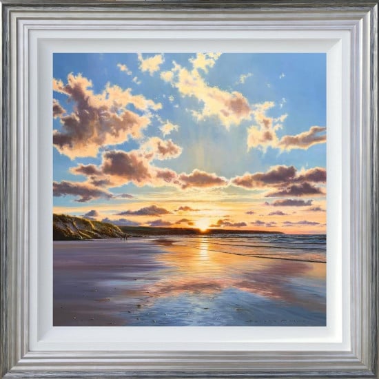 Sinking Sun - Harlyn - Original - Framed Sinking Sun - Harlyn - Original - Framed