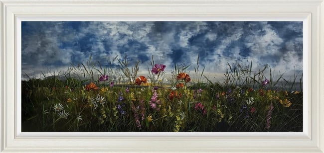 Softly The Petals Flutter - Original - Framed Softly The Petals Flutter - Original - Framed