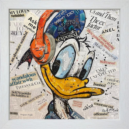 Sound Of The Ducks - Original - White Framed