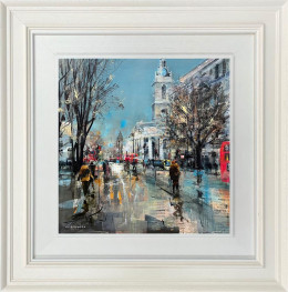 St Martin's London - Original - White Framed