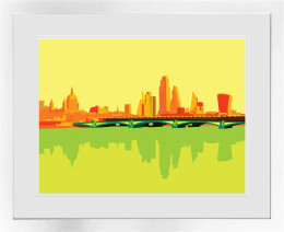 St Pauls To The City - White Framed