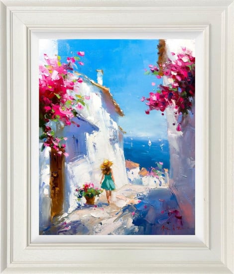 Steps To The Sea - Original - Framed Steps To The Sea - Original - Framed