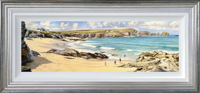Summer Surf - Mother Ivey's Bay - Original - Framed Summer Surf - Mother Ivey's Bay - Original - Framed