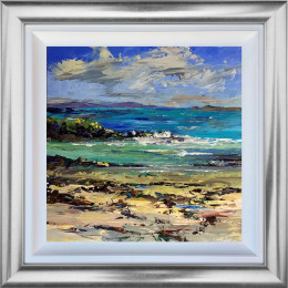 Sunlit Bay - Original - Silver Framed