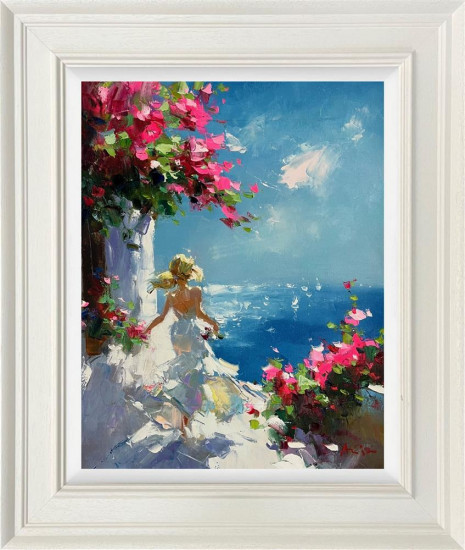 Sunlit Promenade - Original - Framed Sunlit Promenade - Original - Framed