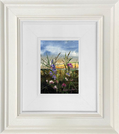 Sunset Through The Stems - Original - Framed Sunset Through The Stems - Original - Framed