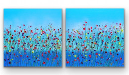 The Joy Of Spring - Diptych - Original - Framed