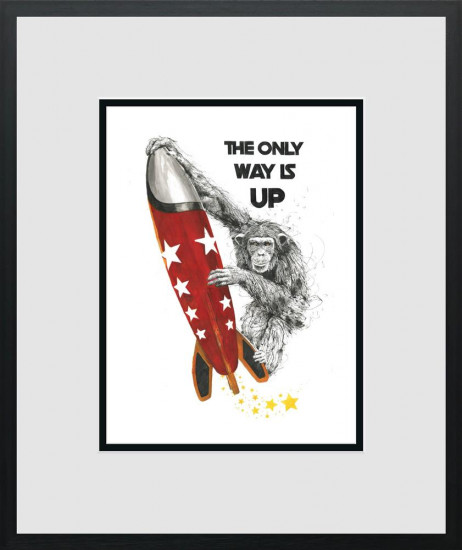 The Only Way Is Up - Miniature - Black Framed