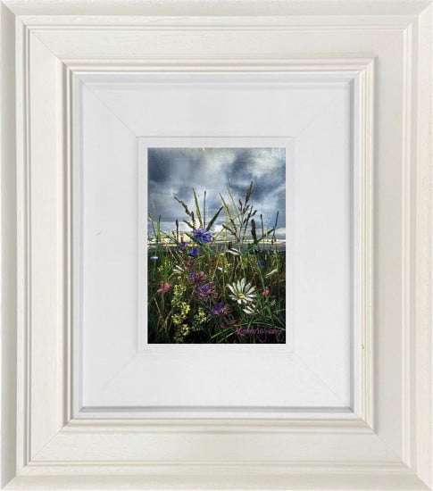 The Path Through Petals - Original - Framed The Path Through Petals - Original - Framed