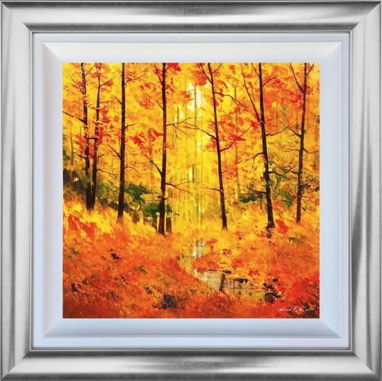 The Stream In Autumn - Original - Framed The Stream In Autumn - Original - Framed