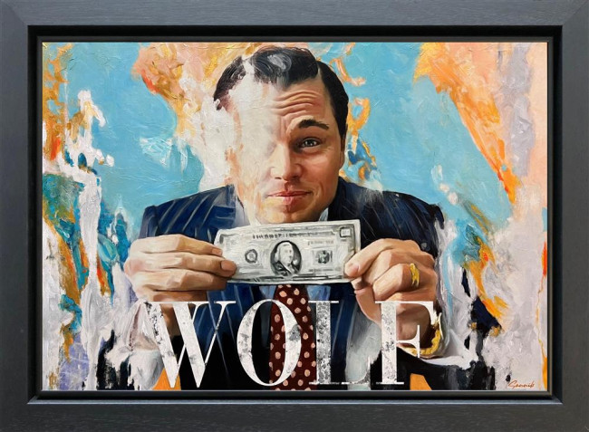 The Wolf - Canvas - Black Framed