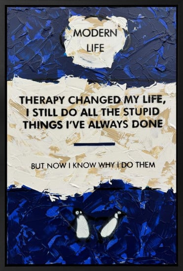 Therapy Changed My Life - Original - Framed Therapy Changed My Life - Original - Framed