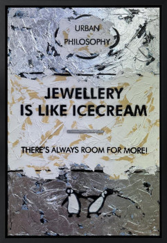 There's Always Room For More! - Palladium Leaf - Original - Framed