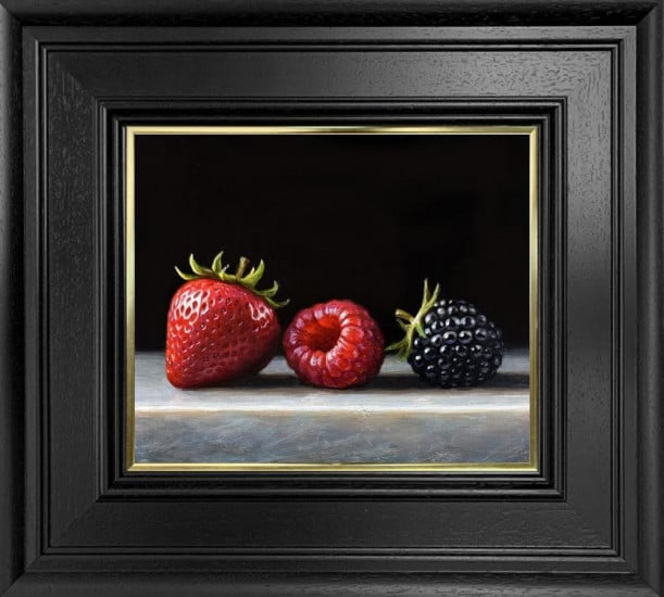 Three Berries - Original - Framed Three Berries - Original - Framed