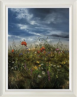 Under The Blue, The Meadow Rises - Original - Framed
