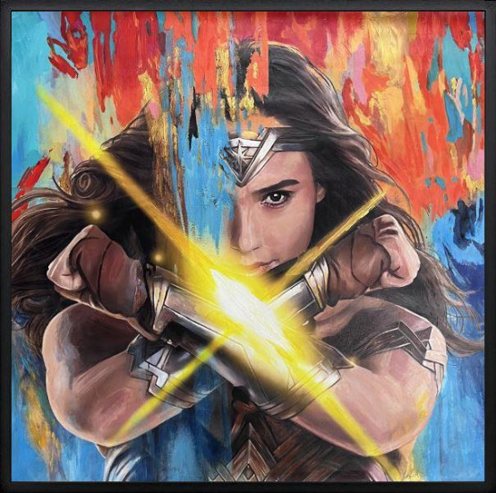 Unstoppable - Wonder Woman - Original - Black Framed Unstoppable - Wonder Woman - Original - Black Framed