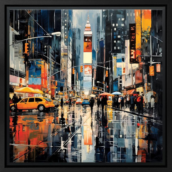 Urban Rainfall - Black Framed