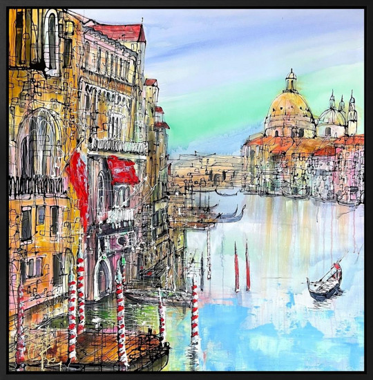 Venice Reflections - Original - Framed Venice Reflections - Original - Framed