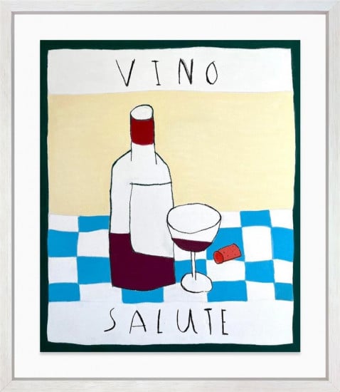 Vino Salute - Original - Framed Vino Salute - Original - Framed