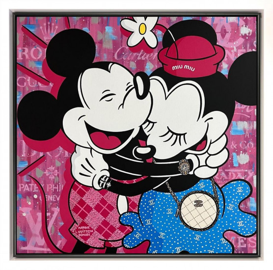 Vintage Hugs - Original - Framed Vintage Hugs - Original - Framed