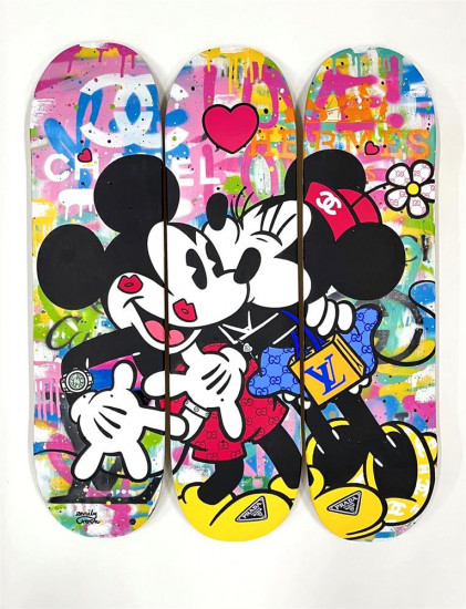 Vintage Kiss - Skatedeck - Original - Framed Vintage Kiss - Skatedeck - Original - Framed