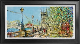 Westminster In Sunlight - Original - Framed Westminster In Sunlight - Original - Framed
