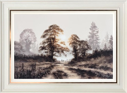 When Winter Fades - Original - White Framed