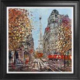 Whispers Beneath The Effiel Tower - Original - Framed Whispers Beneath The Effiel Tower - Original - Framed