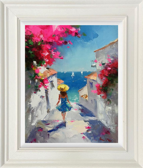Whispers Of The Aegean - Original - Framed Whispers Of The Aegean - Original - Framed