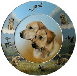 Meadow Mates - Golden Retrievers - Original - Framed