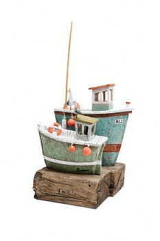 Out Fishing - Sculpture