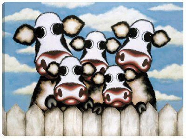 Happy Fa-moo-ly - Box Canvas Happy Fa-moo-ly - Box Canvas