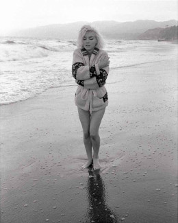 Lost in Thought, Santa Monica Beach, 1962 - Mounted