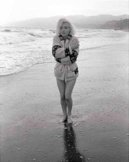 Lost in Thought, Santa Monica Beach, 1962 - Mounted